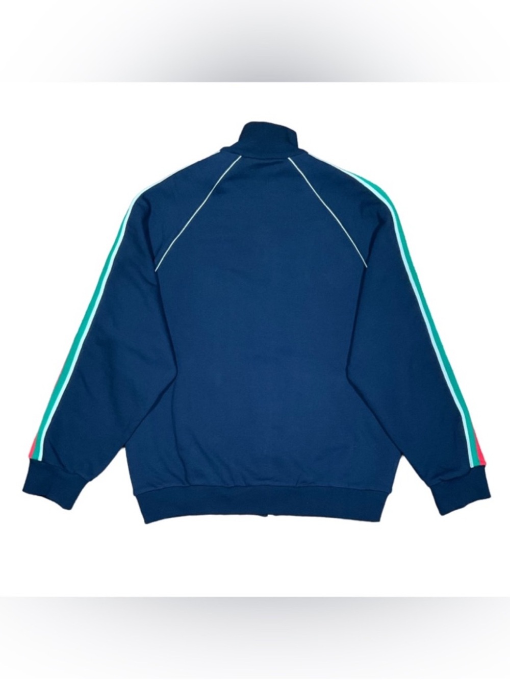 Navy Gucci Track Jacket with gold & green stripe Detail